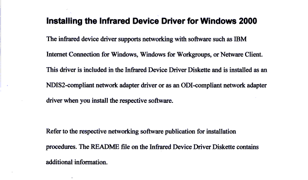 [ Installing the infrared device driver (result) ]