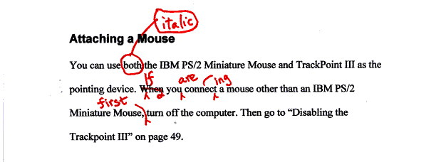 [ Attaching a mouse (markup) ]